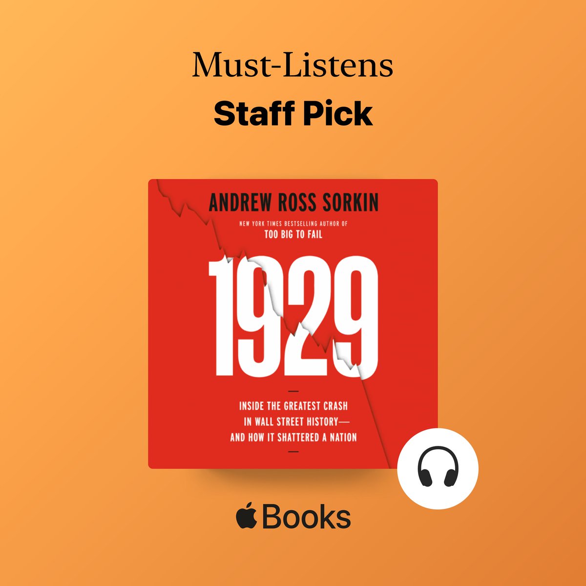 PRHAudio's tweet image. We're so excited that @AppleBooks chose 7 PRH Audiobooks for the October #MustListen List! Check out the audiobooks here: apple.co/mustlistens

See our titles in the thread ⬇️

Congrats to Andrew Ross Sorkin for 1929, read by the author: bit.ly/3W5Voeb