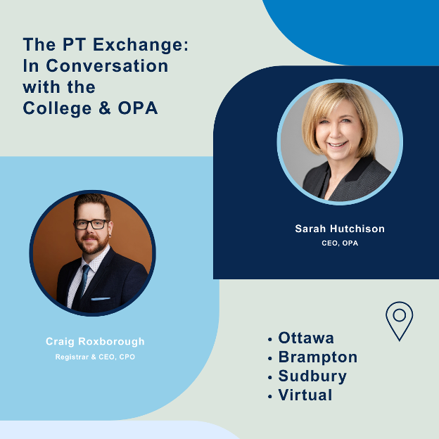 Join us for the first stop of the OPA/CPO Roadshow on November 5, 2025 in Ottawa. Hear from Craig Roxborough of the College of Physiotherapists of Ontario, and Sarah Hutchison of OPA, as they share updates and lead an interactive discussion: opa.on.ca/event/opa-cpo-…