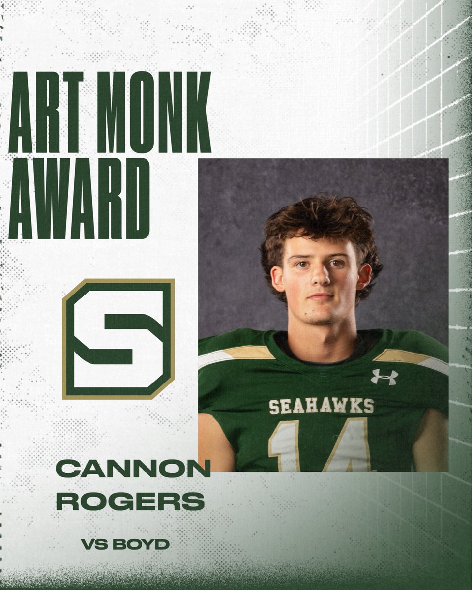 FootballSba's tweet photo. Art Monk Award 
Cannon Rogers and Titus Hinkle set the standard for discipline, focus, and consistency vs Boyd — leading by example with poise and purpose. @titus_hinkle 

#SBAFootball2pt5 #ProtectTheMission #Built2BDifferent #Pursuit #BeMore4Others https://t.co/I1UuMUOJ8I