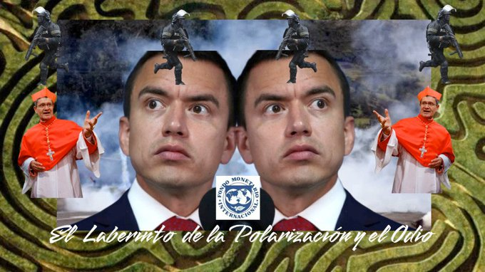 AlbertoAcostaE's tweet photo. NOBOA EN EL LABERINTO DE LA POLARIZACIÓN Y EL ODIO 
Fernando Vega*

Nadie desconoce la situación de crisis y complejidad que el presidente Noboa heredó y asumió de la historia pasada y reciente del Ecuador. A pesar de sus declaraciones de que sabía en lo que se metía y cómo afrontar los retos de la violencia, el crimen organizado, la corrupción, la crisis judicial, económica, energética, la falta de empleo y estancamiento de la economía, etc. la verdad es que a pesar de haberse mostrado seguro y autoritario, tras ya dos años de su presencia en el poder, las cosas en el país no mejoran.

Por el contrario, el ambiente general de la convivencia nacional ha ido de mal en peor, tanto que, en estos momentos, el gobierno se encuentra entrampado en el laberinto heredado sí, pero al que él mismo ha contribuido a laberintizar aún mas creando enemigos a quienes culpar de su propio entrampamiento: el crimen organizado, el correísmo, los jueces de la corte constitucional, la mima constitución y en estos últimos días los indígenas. El presidente Noboa no está solo en ese laberinto, que lejos de lograr la paz y la armonía de los ecuatorianos, alimenta la espiral de violencia; le acompaña una nube de opinadores en medios y redes sociales que beben de los extremismos de ciertas élites económicas que pretenden, anacrónicamente, en este 12 de octubre de 2025, justificar los errores y horrores de la conquista española atribuyéndose la superioridad civilizatoria de los blancos y el derecho a dominar a los pueblos tribales y primitivos.

Tampoco esta peligrosa tendencia que pretende posicionarse como discurso dominante ante la persistencia del crimen organizada, que el gobierno de Noboa no ha logrado controlar, es un asunto solo de estas latitudes de la mitad del mundo, todo lo contrario, hace coro con el ambiente y las tendencias destructivas que envenenan las tensiones geopolíticas; es clara y evidente la alineación del actual gobierno, apartándose de un sana neutralidad tradicional del Ecuador, con las políticas supremacistas del presidente Trump, de las prácticas genocidas del gobierno de Netanyahu; bajo el mismo discurso de luchar por la democracia y combatir los nefastos regímenes del extremismo islámico o del falso socialismo latinoamericano encarnado en el madurismo venezolano. Como los extremos se tocan, resulta preocupante constatar que, en toda Europa y América, frente al despelote internacional y local, surgen posturas que resucitan principios, actitudes y acciones de carácter fascistoide, que encuentran terreno fértil en un populismo angustiado, amedrentado y carente de tradiciones democráticas, proclive a propiciar un bandazo hacia el autoritarismo y prepotencia de la extrema derecha.

Es lamentable constatar que un paro, producido a consecuencia del cumplimiento de las ordenes del Fondo Monetario, impuesto a la población sin las precauciones del diálogo y una focalización más afinada haya producido ya situaciones de violencia y muerte. Cuando en medio del paro, aunque debilitado por la destrucción del tejido social, se prolonga ya por varias semanas, se levantan voces que llaman al diálogo desde varios sectores empresariales, ciudadanos y de los propios sectores indígenas y cuando el Cardenal de la Iglesia, Mons. Luis Cabrera une su voz a la necesidad de sentarse a dialogar, surjan otras voces de periodistas y opinadores que se ufanan de demócratas y equilibrados, que acusen al prelado de la iglesia de estar aliado con los intereses del crimen organizado. ¿Acaso estos señores le están sugiriendo al gobierno de Noboa, inventarse un nuevo enemigo? Por si acaso el Papa León XIV acaba, en la línea de Francisco I, de publicar la exhortación “Dilexit te”, que insta a la iglesia y a los hombres y mujeres de buena voluntad a un mayor compromiso en la lucha contra la pobreza y en favor de los excluidos del modelo dominante del capital y sus aliados políticos.

En su trastabillar vertiginoso por el laberinto, el presidente Noboa se ha jugado la última carta políticas de su mazo de arbitrariedades e incapacidades, convocando a una asamblea constituyente. Según él y sus voceros, el fracaso de las leyes elaboradas por su Asamblea, inconstitucionales por el fondo y la forma, por tozudez e incompetencia, le han obligado a impostar el recurso constituyente. La gente, entre la que se encuentran empresarios, analistas de todas las tendencias, y el pueblo llano, se preguntan: ¿cuál es el proyecto del Gobierno a ser discutido en la Constituyente? La respuesta es la misma hecha a los que acompañaron al presidente en su marcha contra los jueces constitucionales: No lo sabemos; ¿Acaso será el Plan Fénix? Para los que no lo saben: la propuesta tiene dos pilares muy claros: La implantación constitucional de aquellas mismas leyes que proponen el retroceso de derechos: la concentración y arbitrariedad del poder judicial controlado por el presidente, el mantenimiento de un permanente estado de guerra y militarización de las calles y el otro: La implantación de las políticas del Fondo Monetario y la atracción de capitales extranjeros para depredar los recursos naturales del Ecuador: paramos, bosques primarios y áreas de conservación y continuar con las políticas de asistencialismo y limosnería social.

Una gran mayoría de ecuatorianos pensantes, incluyendo los detractores de la constitución del 2008, coinciden en que no existen las condiciones para una nueva constituyente, a más de la situación de violencia e inestabilidad política, debido a la casi total ausencia de actores políticos y talentos humanos capaces e interesados en participar de una constituyente; dadas estas condiciones, la constituyente resultará, a toda luces un fiasco: apena un espejo de la actual asamblea nacional polarizada entre mayorías correístas y noboístas incapaces de consensuar un texto constitucional que requiere los dos tercios para ser aprobada, a no ser que oscuros pactos beneficien a los intereses consabidos del correísmo y a los nebulosos proyectos del noboísmo muy centrados en los negocios de los grupos económicos que apoyan a este gobierno. Y aún si se llegara a aprobar, existe el riesgo de que, en el referéndum aprobatorio, el pueblo ecuatoriano le diga no a la constitución, como ocurrió en Chile. Habremos prolongado por año y medio un clima de incertidumbre y paralización económica, a contrapelo de las ofertas del gobierno, a más de que el presidente Noboa no podrá contar con las herramientas expeditas que dice necesitar para luchar contra el crimen organizado.

Los votos de los cuencanos que marcharon multitudinariamente el 16 S en defensa del agua de sus paramos, serán gravitantes en las urnas de la consulta de noviembre ya que tienen motivos suficientes para desconfiar de una nueva constituyente, pues les consta que el lobby pro-minero, en un reciente desayuno en Quito, han expresado de manera meridiana las intensiones de bajarse los derechos e la naturaleza para allanar el camino, para que el sur y oriente del Ecuador se convierta en una gran distrito mega minero, en una zona de sacrificio ecológico, cultural y de economía regional, con la justificación de las necesidades fiscales, que como ya se ha demostrado en la era petrolera, ha sido arca abierta para la corrupción y los grandes negociados donde las transnacionales extractivistas se llevan la parte de león. Es previsible que Cuenca y el Azuay le digan mayoritariamente No a la pregunta sobre la convocatoria a una asamblea constituyente que se muestra amenazante para el presente y futuro de la región.

*Asambleísta por el Azuay en Montecristi.
13 de octubre 2025

https://t.co/4vSJy0KcPv

@ravila67
@mauroandinoe
@PedroEspinosa
@Drwandradee

#ParoNacional2025 #ParoNacionalEcuador #ParoNacionalEC