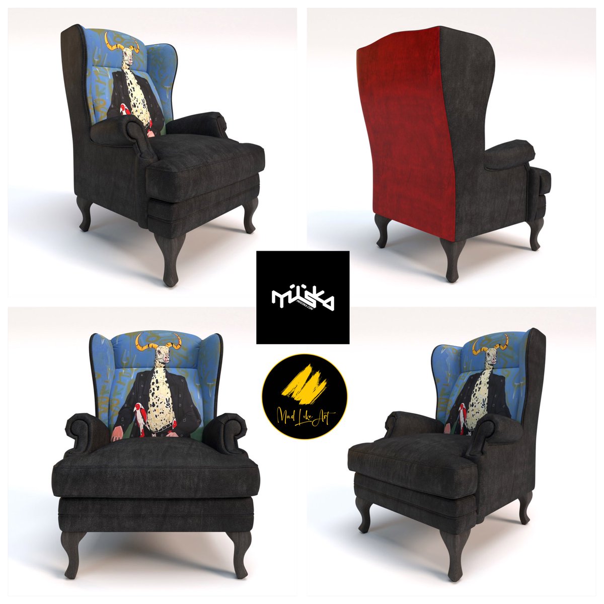 mad_nonsense's tweet image. 🪑❤️ Mr. Valentine meets Müüska Chairs.
Vintage reborn → art &amp;amp; design fused into one.
Support the project 👉
buymeacoffee.com/madlukeart/mr-…
#ArtLovers #buymeacoffee #supportart #SupportArtists #Art #madlukeart #ArtForAll #art #müüskadesign #abstractart #Support #furniture