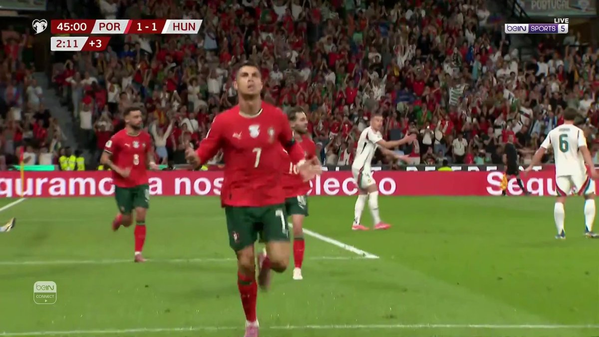 رونالدو يواصل التألق ويسجل ثنائية 