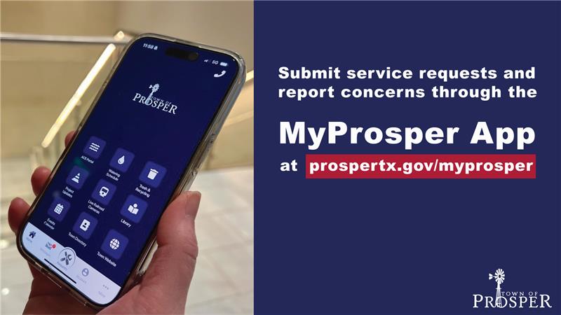 Submit various service requests, including road and sidewalk concerns, code violations, and non-emergency public safety concerns anonymously. 🏡 

Visit prospertx.gov/myprosper to learn more and submit your requests conveniently online or through your mobile device. 📱 🖥️