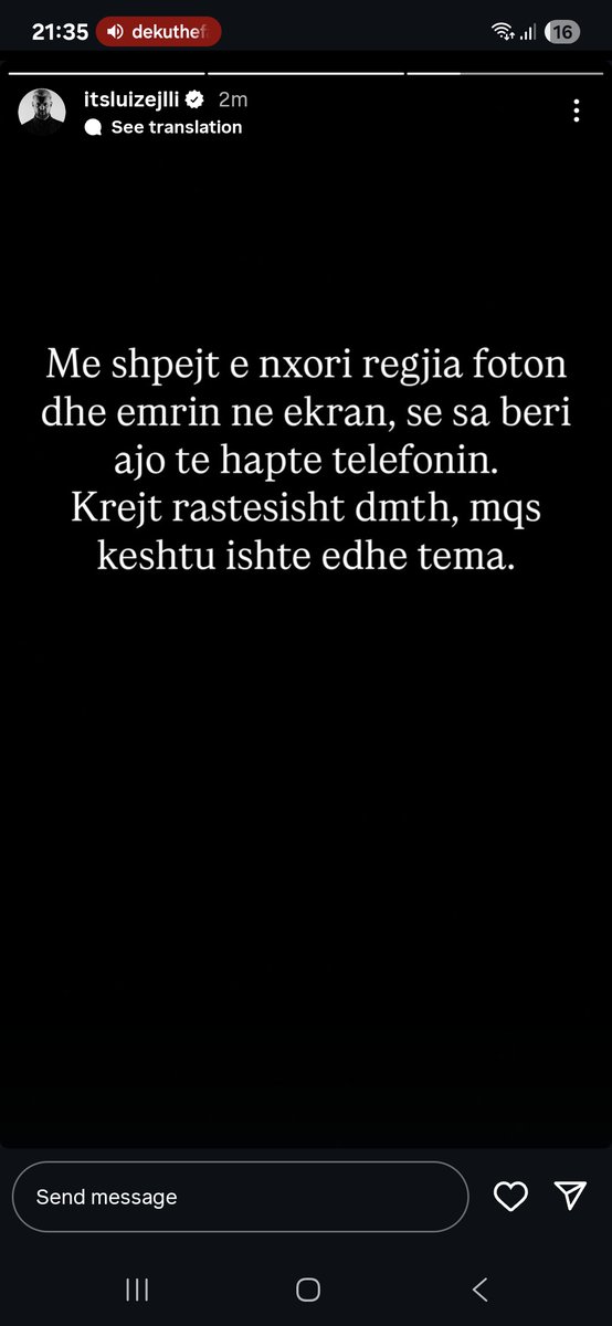 Naacaruatnervat's tweet photo. Dhe Lui nuk beson te rastesia ahahahah #ejllat https://t.co/uy7gHY4uza