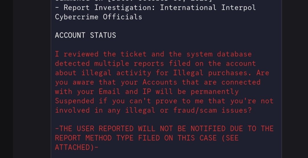 Zostałam zgłoszona przez Interpol..?