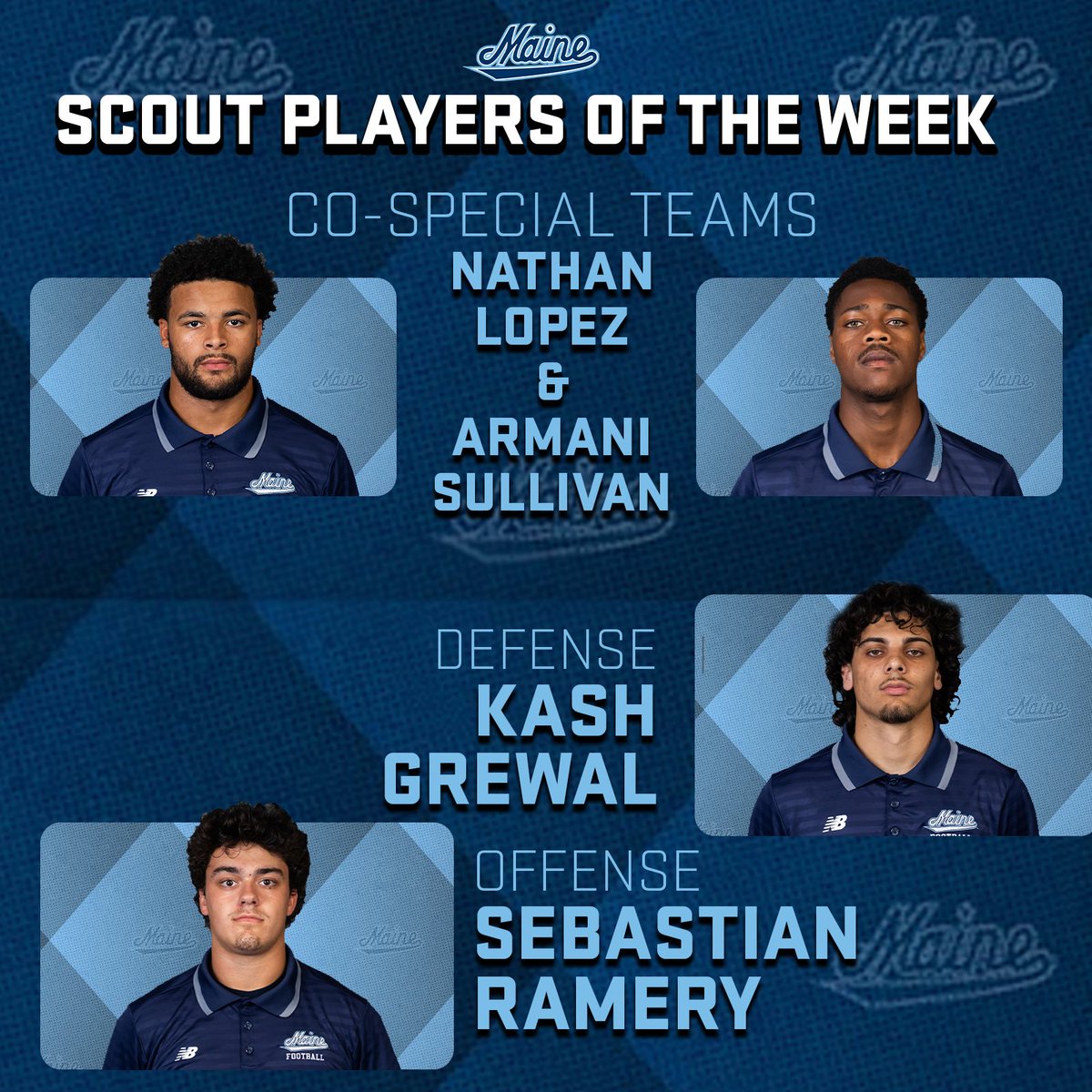 Our Week 7 Players of the Week and Scout Players of the Week as we picked up our third-straight victory heading into our much deserved bye week 💯

#BlackBearNation | ⬆️