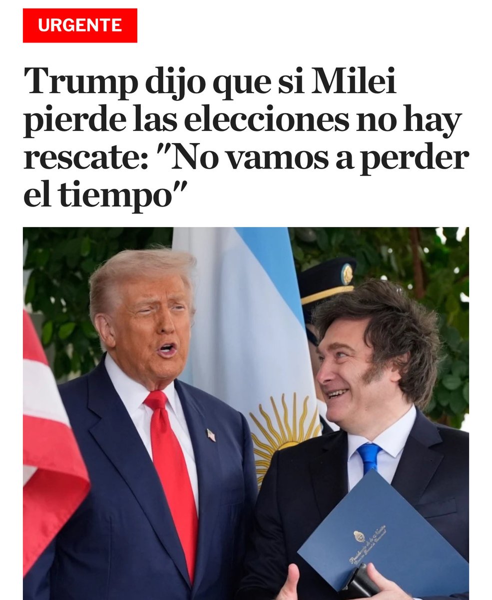 Arrastrado es poco.
Que lejos quedó lo del Nobel de economía.
Solo queda la realidad: denigrarse para entregarnos por unos dólares para zafar unos meses.
Milei siempre fue un payaso.