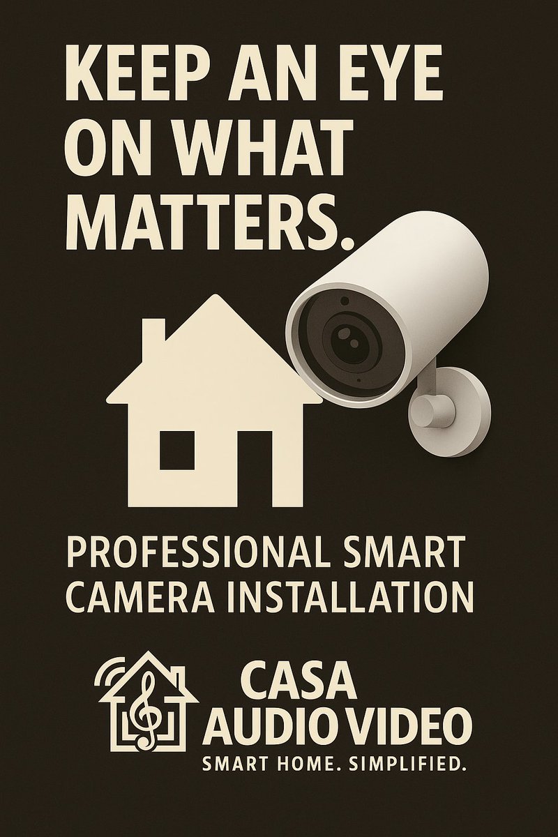 CasaAVSolutions's tweet image. 🔒 See your home anytime, anywhere.

At Casa Audio Video Solutions, we install and configure smart security cameras that keep your property protected and connected — all while looking clean and professional.