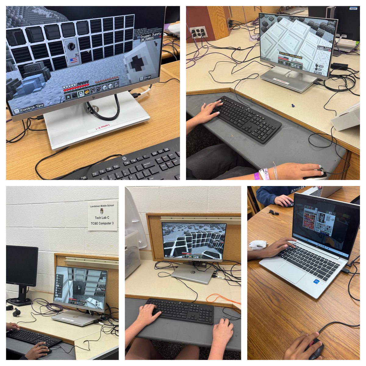 Our Lancers had such a great time in the lab with Mr. Crews building a sustainable moon base using <a href="/Minecraft/">Minecraft</a>! <a href="/Landstownms/">Landstown Middle</a> #lancerpride