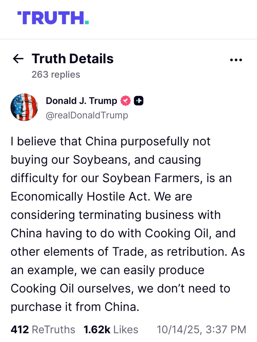 conorsen's tweet image. Soybean war headline: