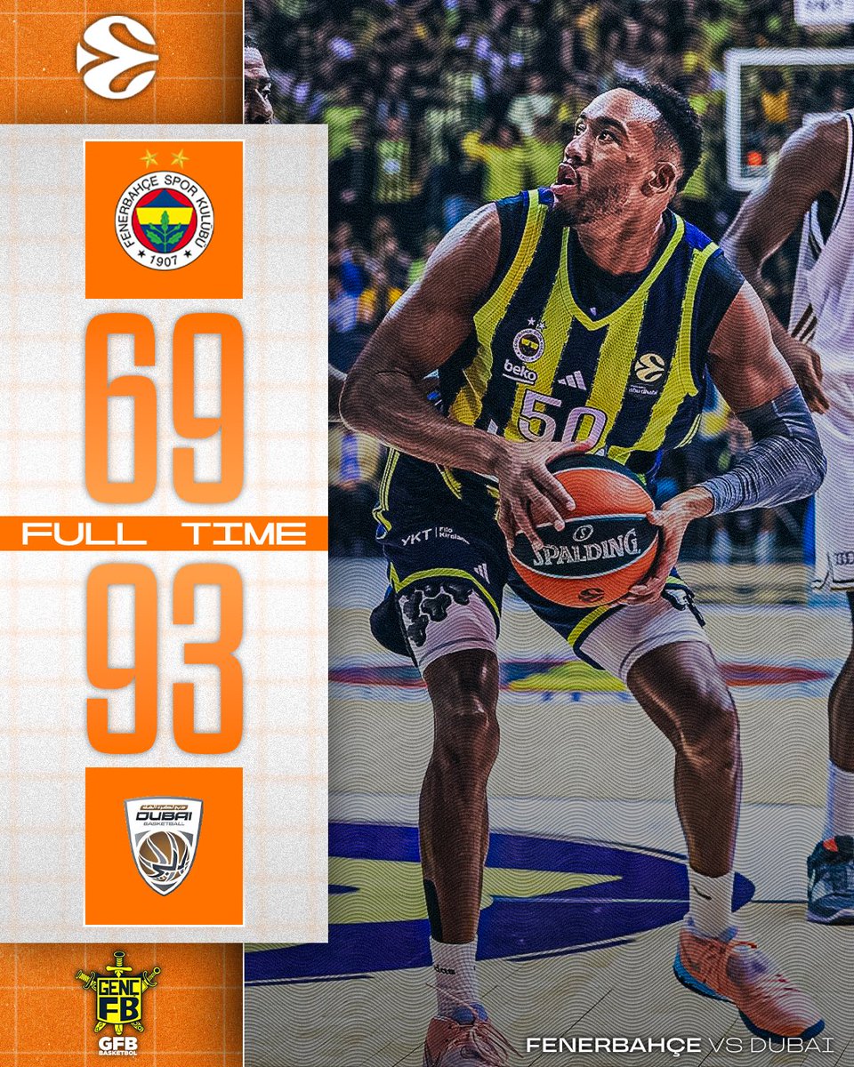Maç Sonucu | Fenerbahçe Beko 69-93 Dubai

#GFBBasketbol