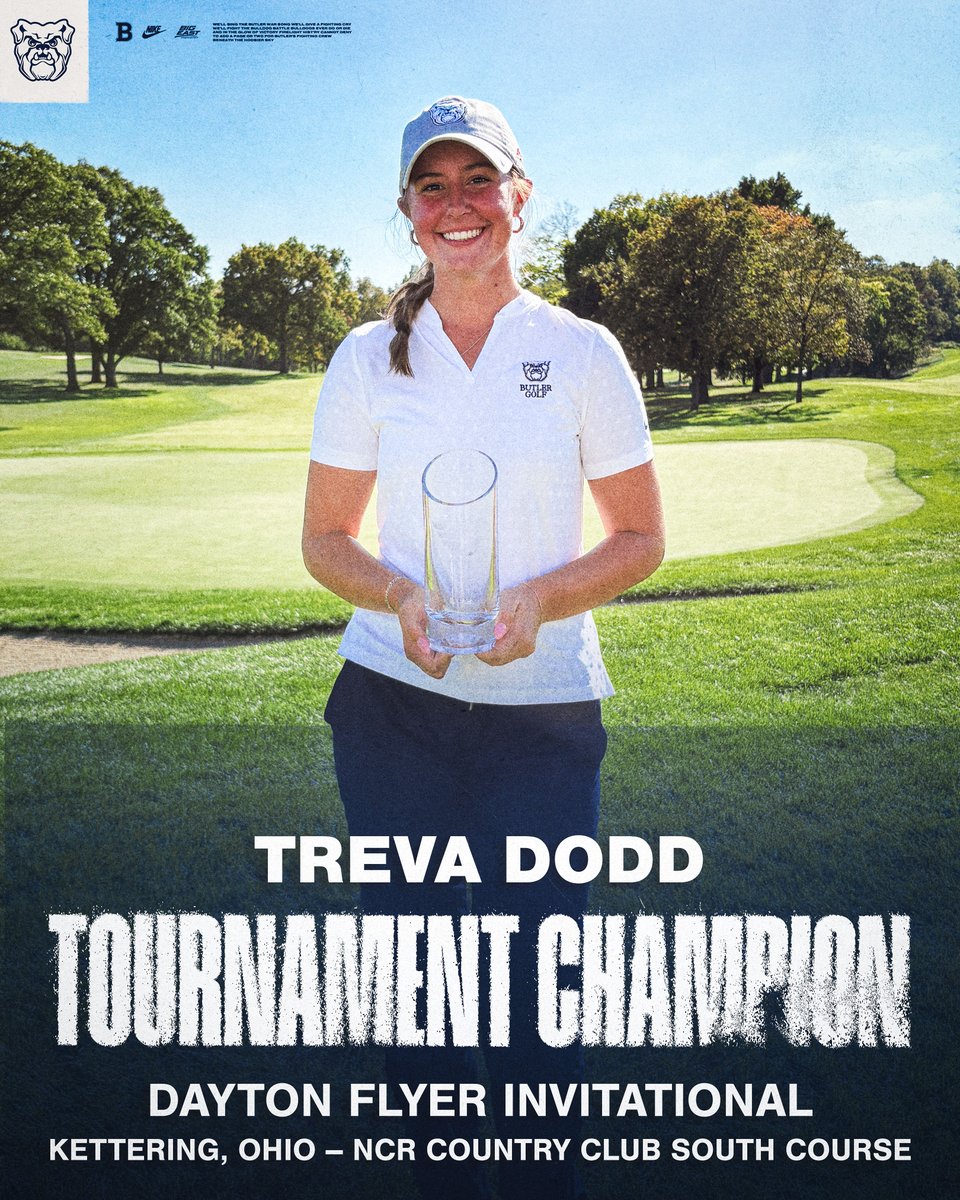 Can't stop Treva! 🏌️‍♀️😤

Dodd takes 1st place at the Dayton Flyer Invitational ⛳️🐶

#ButlerWay