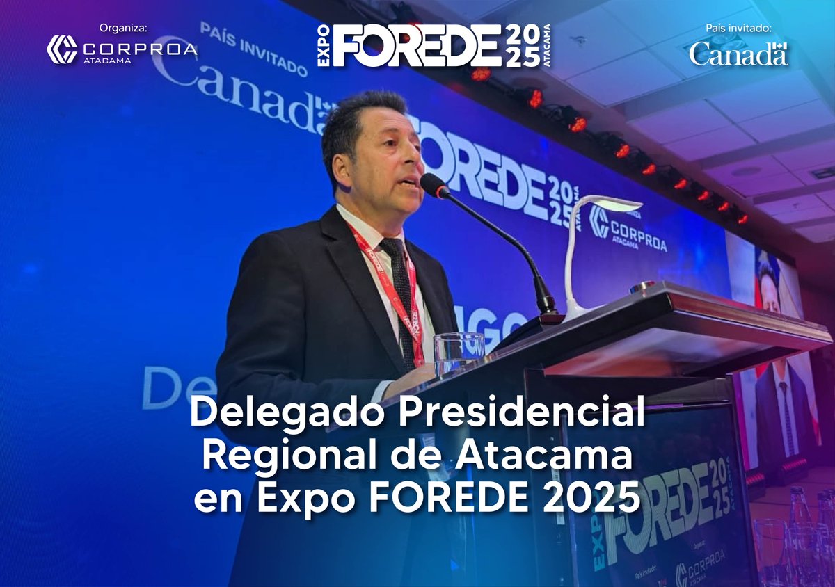 El Delegado Presidencial de la Región de Atacama, Rodrigo Illanes, se dirigió a los asistentes en la inauguración de EXPO FOREDE 2025.

#forede #expoforede #copiapo #corproa