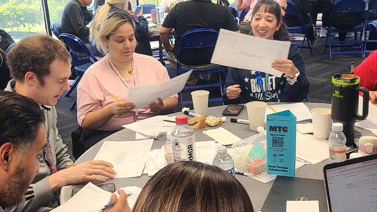 disdstemmath's tweet image. The Math Teacher Collaborative with middle school educators was engaging with discourse and planning. @AaronDaffern @Dallasacademics @DrElenaSHill @AngieGaylord