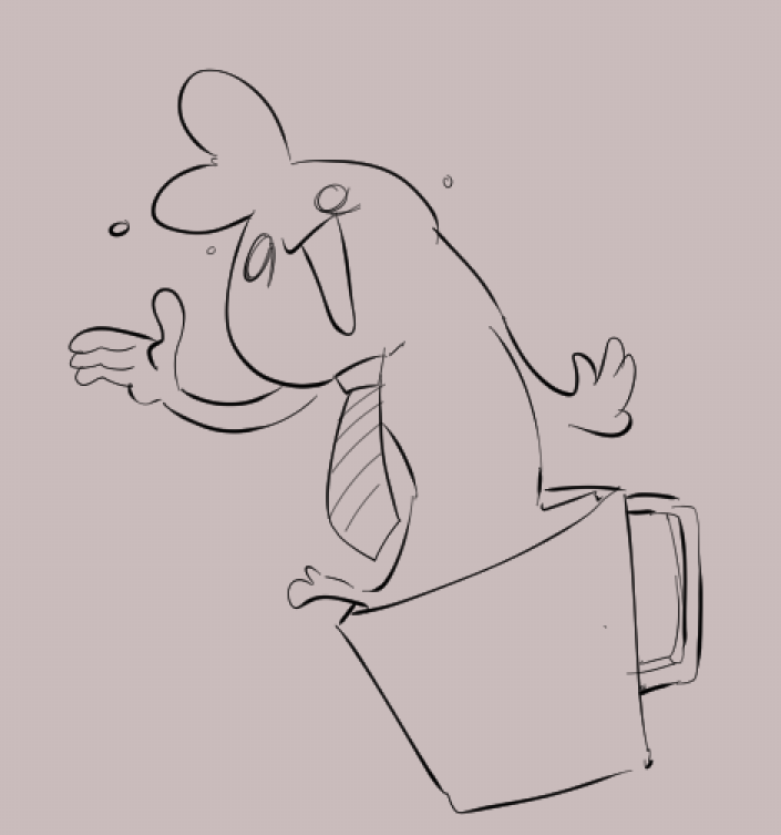 me dio ganas de un cafe