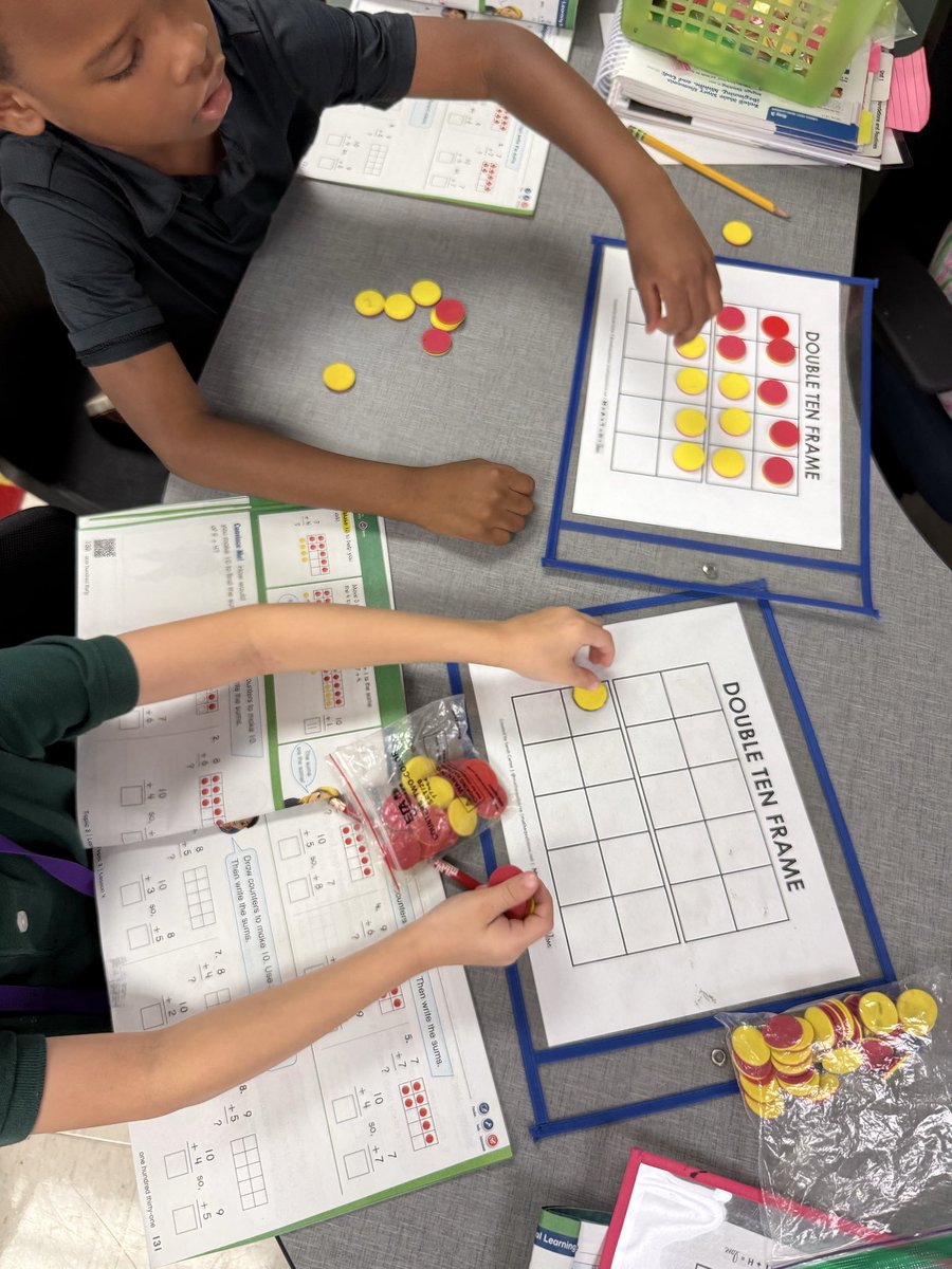 Putting manipulatives in the hands of Ss <a href="/FreedomShoresES/">Freedom Shores</a> was essential to these 1st graders learning to solve addition problems by Making a 10! 🙌🏼👏🏼😍 <a href="/pbcsd/">The School District of Palm Beach County</a> <a href="/MickeyBanek/">Mickey Banek</a> <a href="/JenHataway/">Jen Hataway</a>