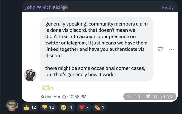 themidaswhale's tweet photo. @intern I think a lot of people in og tg are showing ineligible and this pinned post in there is making people feel llke that isn't going to change when the tg connection issue is resolved

https://t.co/FjOloV0aAx https://t.co/Xe2qsFt9GP