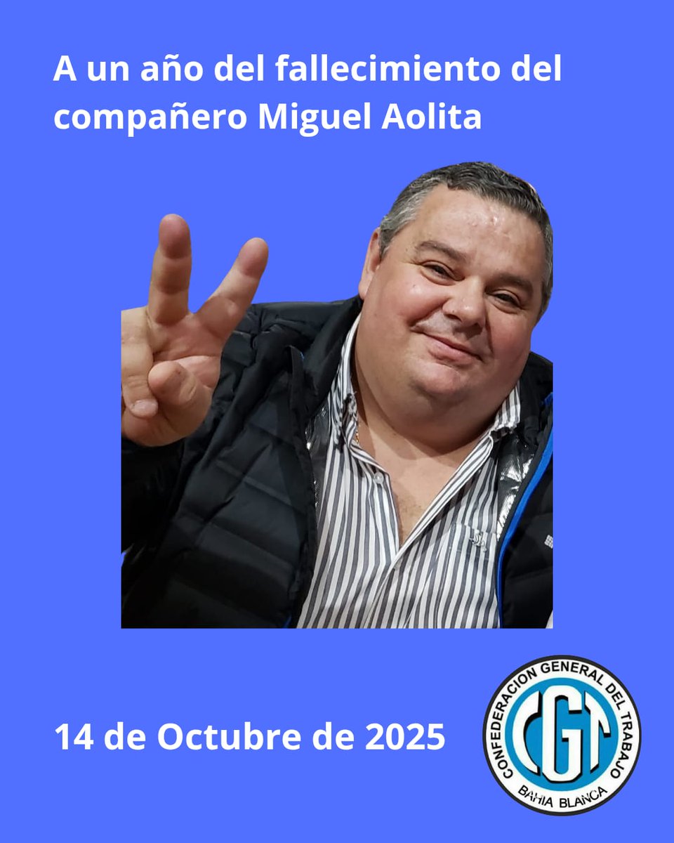 "Hoy recordamos a Miguel Aolita en el primer aniversario de su partida. Que su legado y recuerdo nos sigan inspirando."