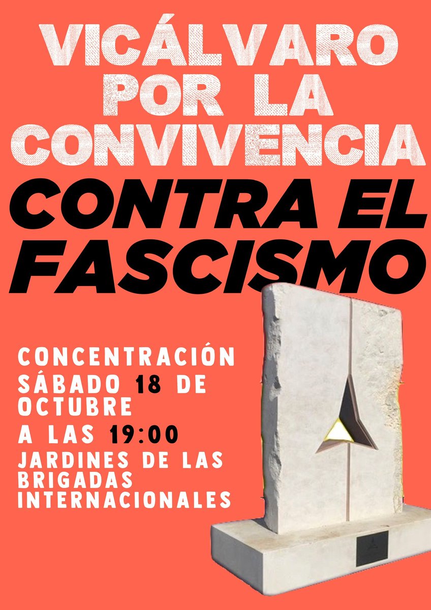 Vicálvaro es un pueblo solidario. Este sábado nos juntamos contra los grupúsculos fascistas que pretenden violentar la convivencia y seguridad vecinal en base a bulos y mentiras. Nos tendrán enfrente reivindicando servicios públicos para nuestro barrio.