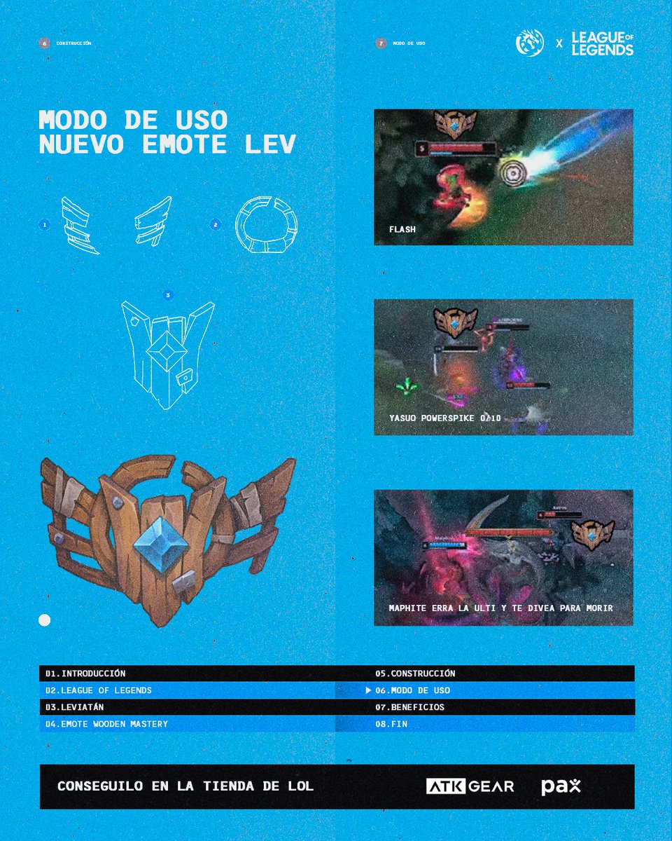 ¡WOODEN MASTERY, YA DISPONIBLE EN LA TIENDA DE LOL! 🪵

El mejor emote sirve para cualquier situación que pase en tu partida... 

Apurate que está por tiempo limitado ⏳