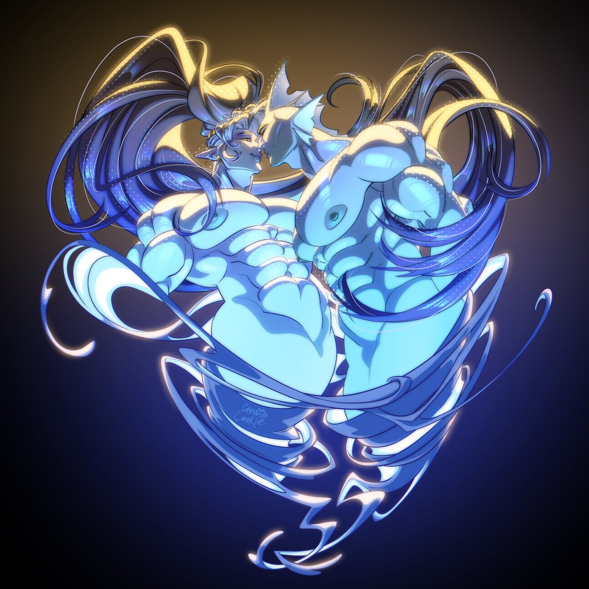 for <a href="/NomadicWildes/">NomadicWildes</a> 🧞‍♂️🧜‍♂️
(It's getting more interesting with every commission you ask~)