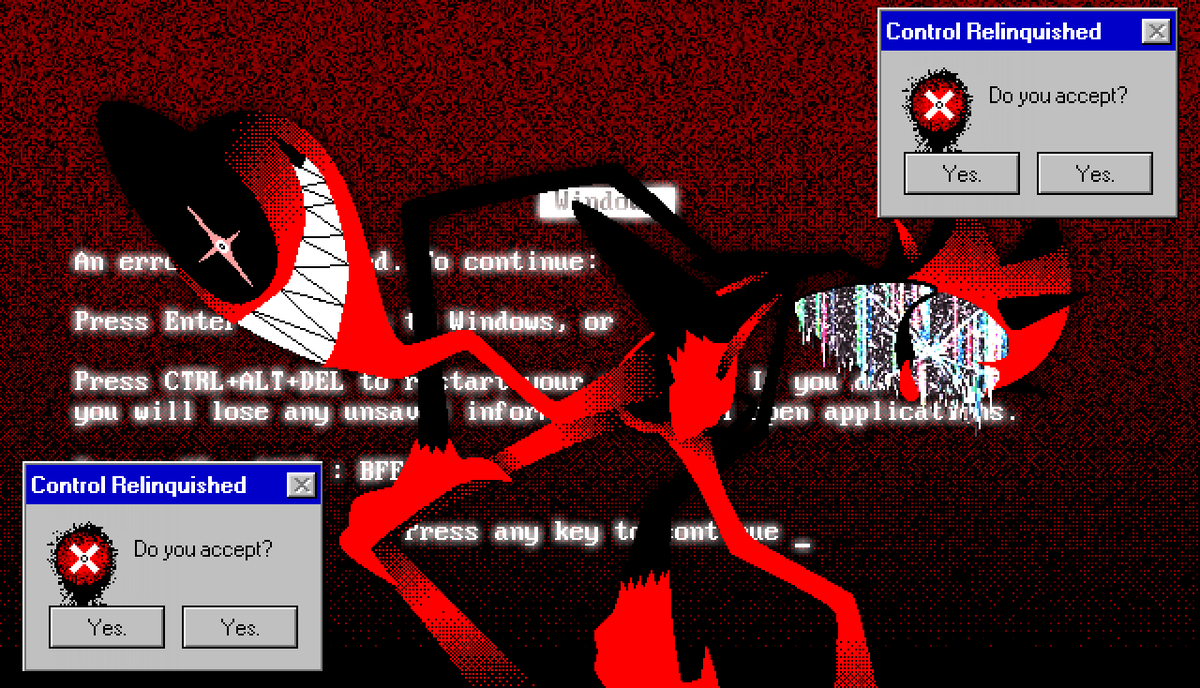 AnarackWStudios's tweet image. > An error has occurred, please confirm admin status. . .
> New admin selected.
> Prior admin expulsion in progress. . .
#FatalErrorSweep