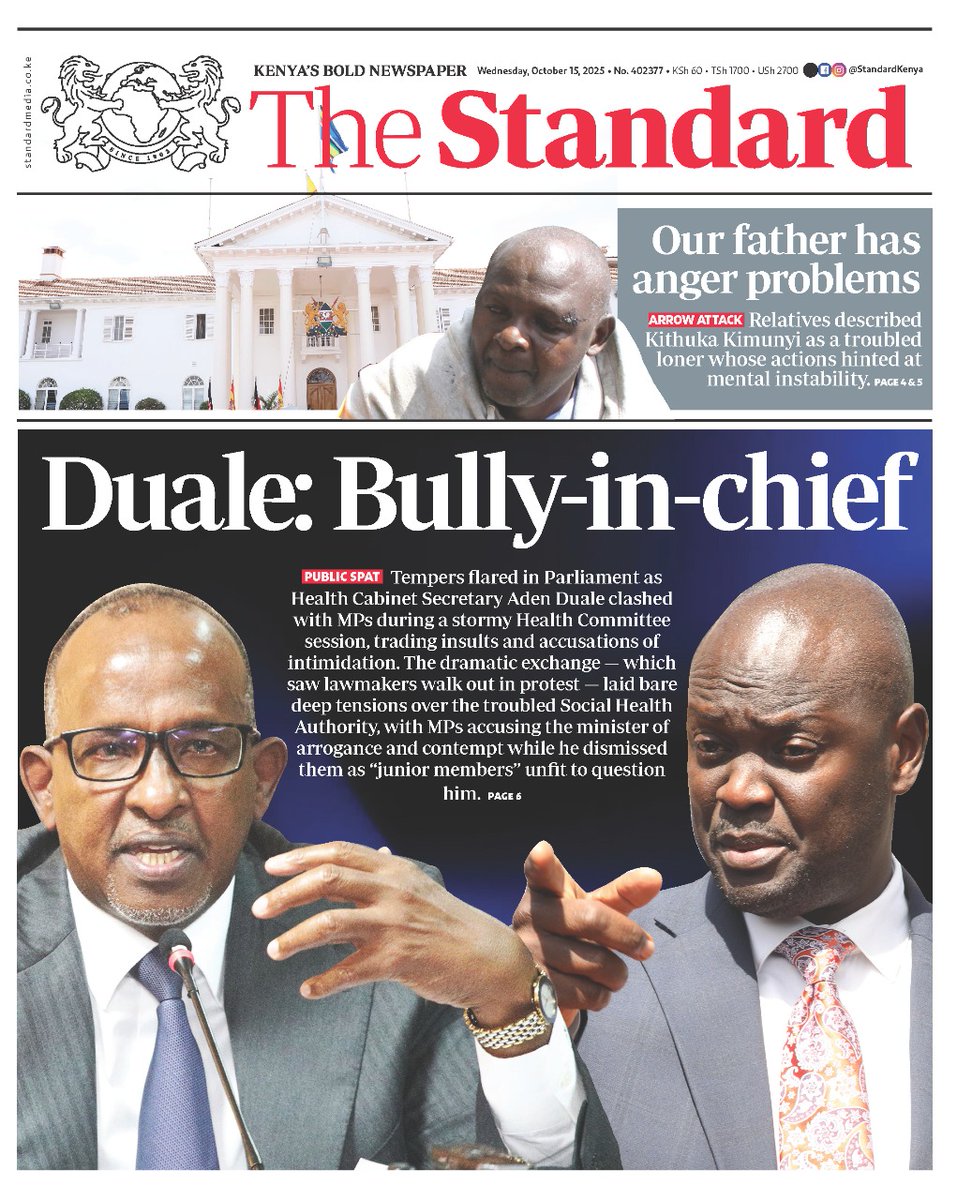 BernardKavuli's tweet photo. Duale amefikiwa na The Standard Newspaper 🔥 https://t.co/wEQvaXIqYE