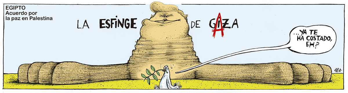 #EgyptPeaceSummit #EgyptSummit 
La tira de ayer.
latiradeoroz.es