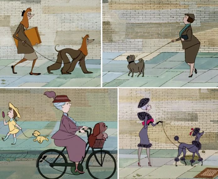Ruesavatar's tweet image. We watched 101 Dalmatians recently and the scene where the women are out with their dogs stuck with me when considering what breed to adopt. Who am I in dog form?? Who are you in dog form??
