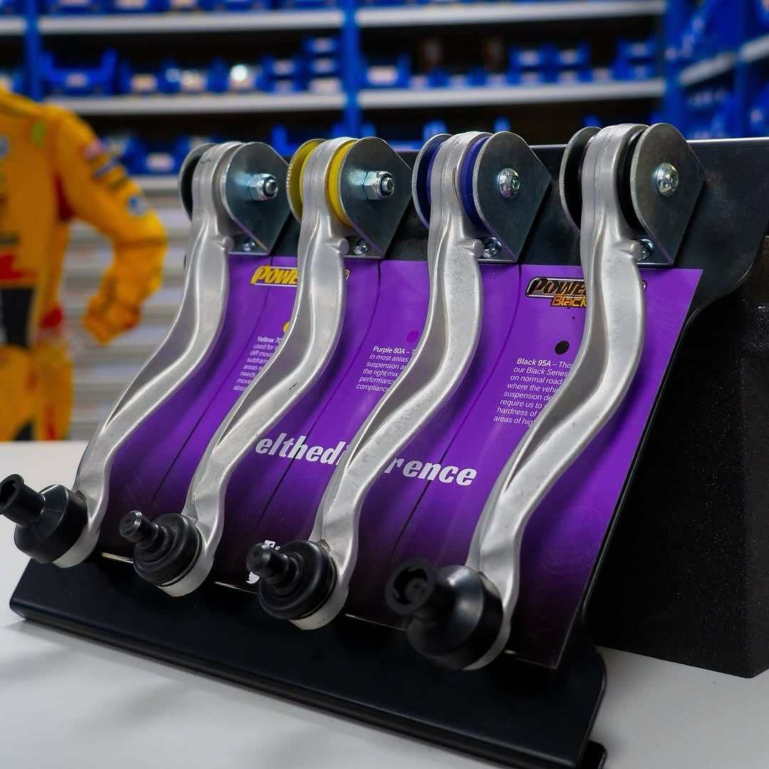 If you’re selling Powerflex bushes, your customers need to feel the difference between our different specs and hardnesses.

Be like @biesheuvelautosport 🔧 Let them try it for themselves, with our ‘bush dyno’ 😉

💜💛🔧🔩