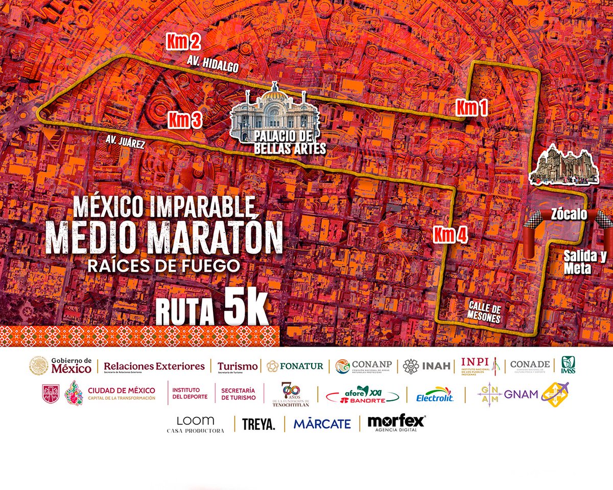 Marcatemx's tweet photo. Tres rutas, una sola esencia: México IMPARABLE! 🇲🇽🔥
Cada kilómetro es una historia, cada paso un latido de nuestras raíces.
7 de diciembre en la CDMX.

🔗 Inscríbete ahora en https://t.co/dZuwZkrTUt 

#marcateteam #runtok #cronomarcate #imparable https://t.co/gUugySiFbp