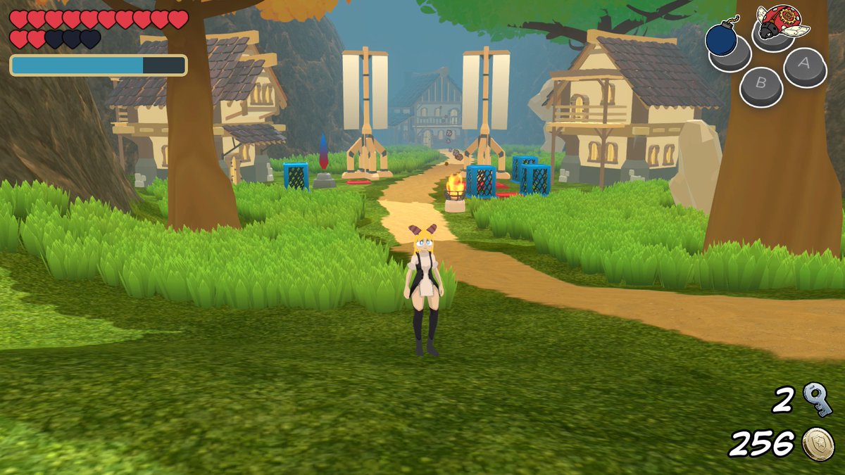 Enkaybee's tweet image. Is it better to blur the background or put a fog over it? #gamedev