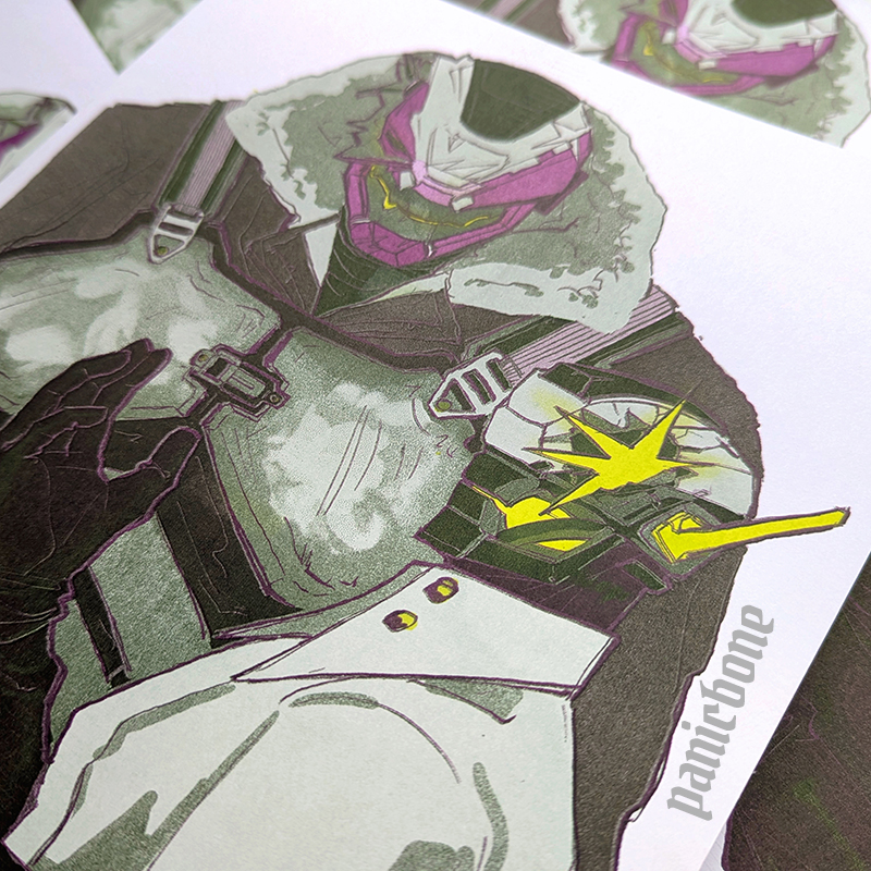grab my and @panicbone_ 's collab prints of our exos ocs, sissel and audax, for a special bundle deal!

shop update on saturday, october 18 at 5 pm ET! 