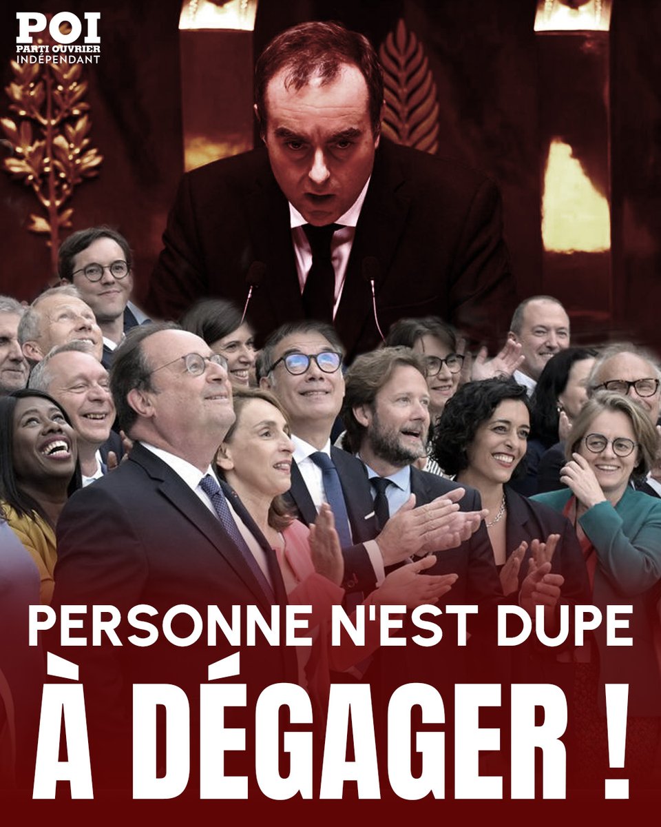 😡 Personne n'est dupe. 
La suspension de la réforme des retraites est bidon : elle est faite pour maintenir et soutenir Macron afin qu’il puisse continuer à appliquer toute sa politique de guerre et antiouvrière. 
À l’Assemblée nationale, les députés du PS applaudissent. 
À