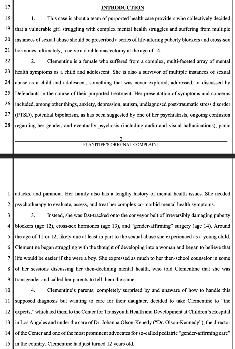Jason's tweet image. The leading practitioner in the trans space, Johanna Olson-Kennedy, isn't talked about in mainstream media all that often -- but she is being sued.
I predict this will be a huge settlement AND it will break open the floodgates -- with thousands of kids suing their doctors,…
