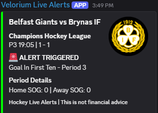 VeloriumIQ's tweet photo. Live Hockey Alerts!

Moving our live hockey alerts into beta testing this week! https://t.co/TNkeUsrGD9