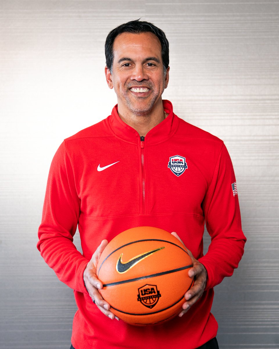 usabasketball's tweet image. The head coach of the USA Basketball Men's National Team, Erik Spoelstra! 🇺🇸 #USABMNT