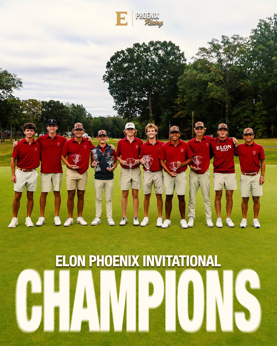 𝗘𝗟𝗢𝗡 𝗣𝗛𝗢𝗘𝗡𝗜𝗫 𝗜𝗡𝗩𝗜𝗧𝗔𝗧𝗜𝗢𝗡𝗔𝗟 𝗖𝗛𝗔𝗠𝗣𝗦! 🏆

The Phoenix wins its home tournament with a program &amp; tournament record 34-under-par 818!

#PhoenixRising