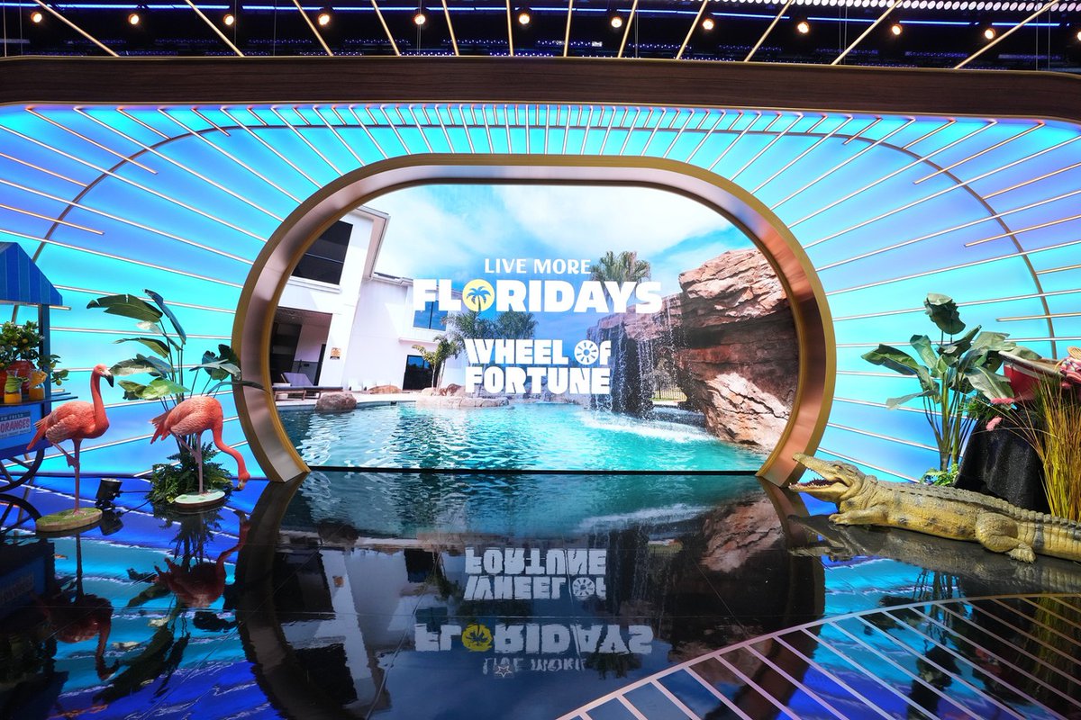 Florida takes center stage on Wheel of Fortune, in partnership with <a href="/SPTV/">Sony Pictures Television 📺</a>! Our “Live More Floridays” state marketing campaign is this week's theme. Tune in all week or stream the next day to catch the Florida fun and see our showcase of unforgettable Florida destinations.