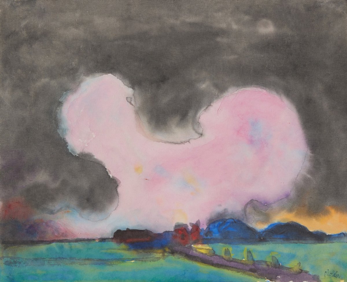 Emil Nolde (Bright Cloud Over Farm Yard) 1935-40

.

.