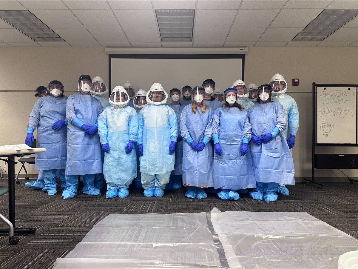 The_NSPS's tweet image. 🚑 Training on the frontlines!
Members of the Region 5 RESPTCs Ryan Thatcher (@CorewellHealth) & Sarah Haroth (@MHealthFairview) led an #HCID training for Milwaukee EMS, hospital & public health partners.
Hands-on skills: PPE, waste mgmt, ambulance prep & more.
#NETEC #RESPTC