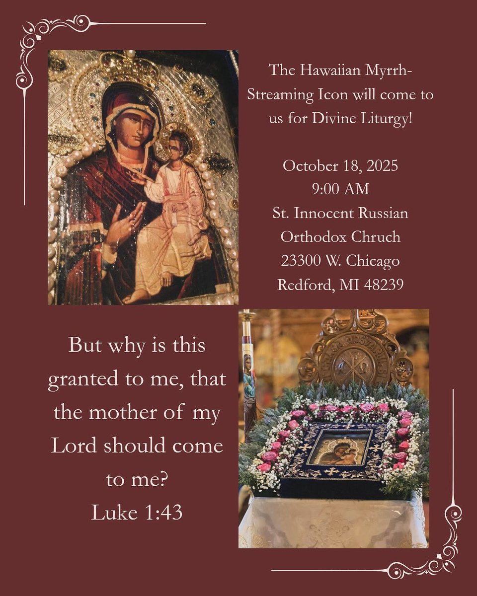 <a href="/TradGenXer/">Gerasimos ☦️ 🇺🇸 🇬🇷 🇱🇹</a> It was a really wonderful presentation, even though I listened online! Come visit us this Saturday to see the mother of God here in Redford!