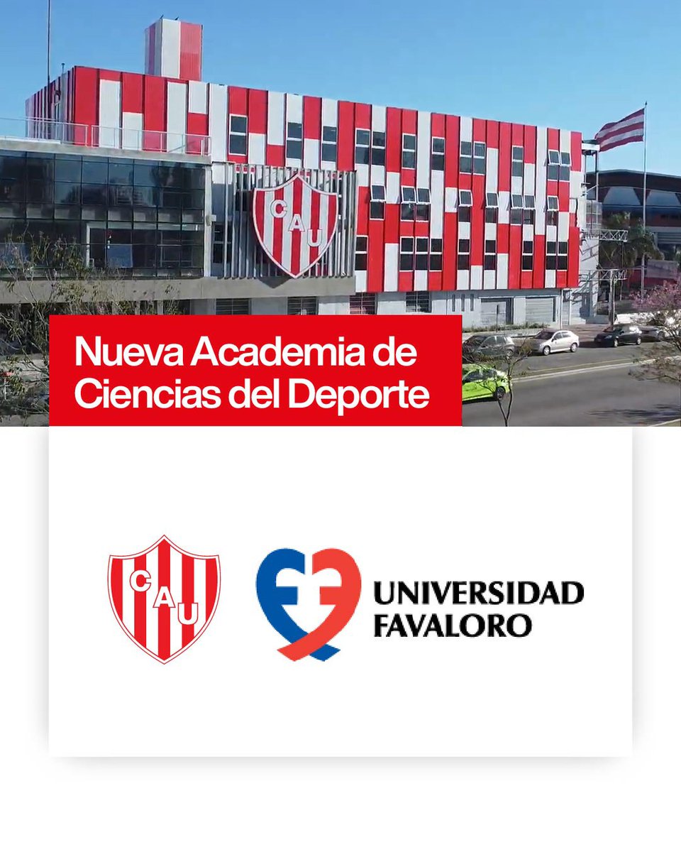 Unión y la Universidad Favaloro. Dos prestigiosas instituciones con un mismo propósito: potenciar el deporte desde la ciencia y la educación.
Próximamente, la Academia de Ciencias del Deporte, un espacio único en la región.
Muy pronto, todos los detalles.