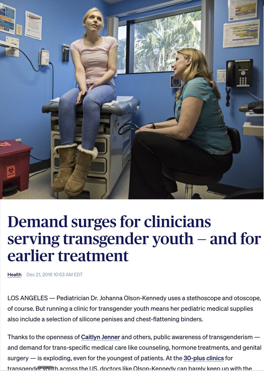 Jason's tweet image. The leading practitioner in the trans space, Johanna Olson-Kennedy, isn't talked about in mainstream media all that often -- but she is being sued.
I predict this will be a huge settlement AND it will break open the floodgates -- with thousands of kids suing their doctors,…