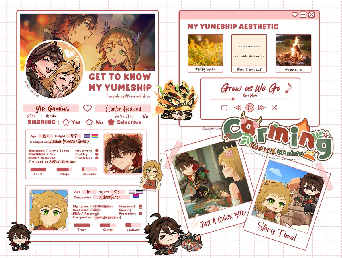 timelycarming's tweet image. ⊹₊˚‧︵‿₊୨ #introtwt ୧₊‿︵‧˚₊⊹

Cole (she/her) ~ selective Gaming yume ~ sharing Aether yume

— adult↑ / cancer / asexual
— genshin impact ♡
— yumeship / ocxcc enjoyer
— artist / writer

#carming #tother #promotwt #yumetwt #genshintwt