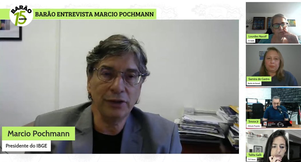 Marcio Pochmann | "Na era digital, há uma demanda da sociedade por informações mais imediatas. O principal desafio colocado ao IBGE é adaptar-se a essa realidade. O modelo de produção dos dados ainda é da sociedade industrial" #canaldobarao