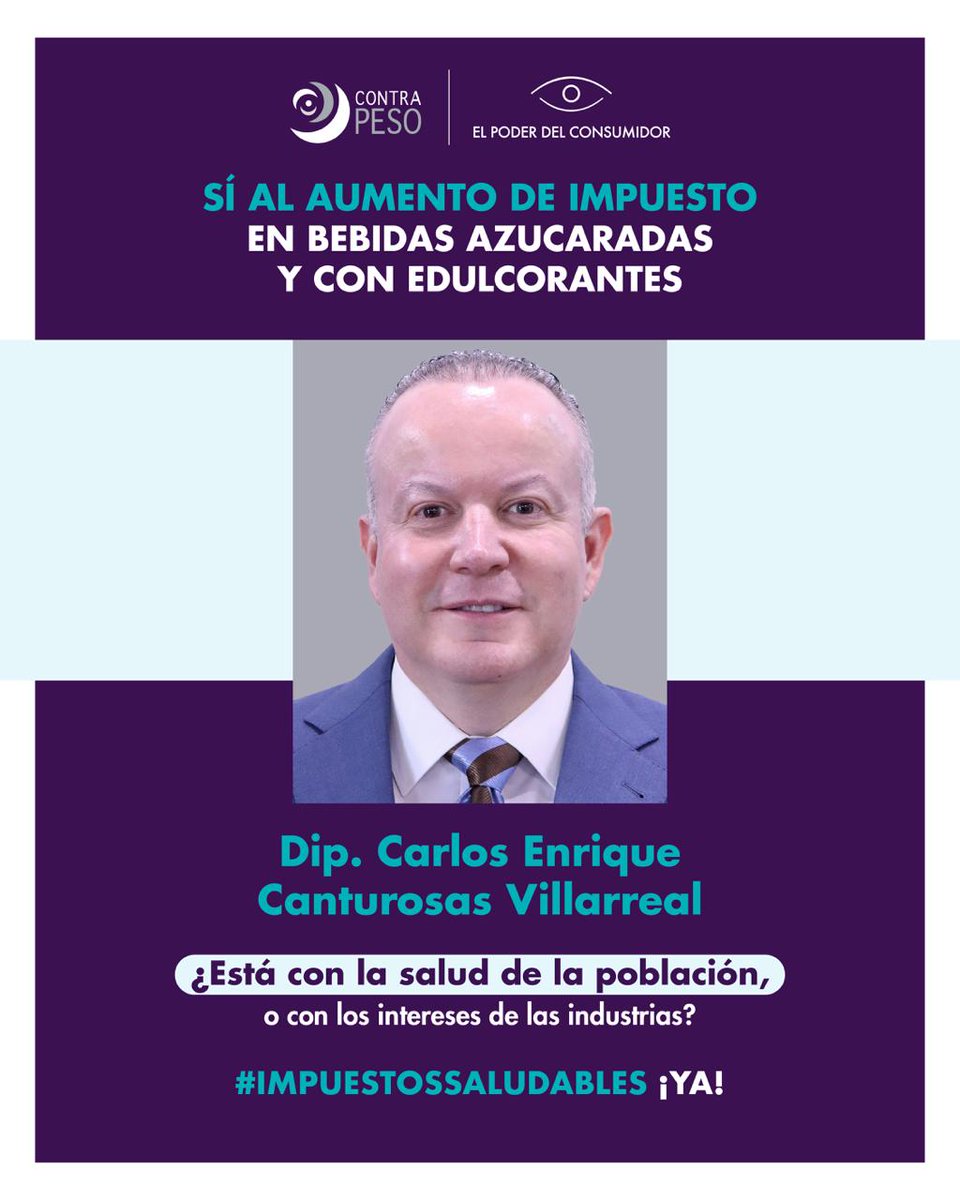elpoderdelc's tweet image. Diputado Enrique Canturosas, hoy es un día clave para la salud en México.🚨
¡Vota sí al aumento de impuesto en bebidas azucaradas y con edulcorantes!
#ImpuestosSaludables YA!