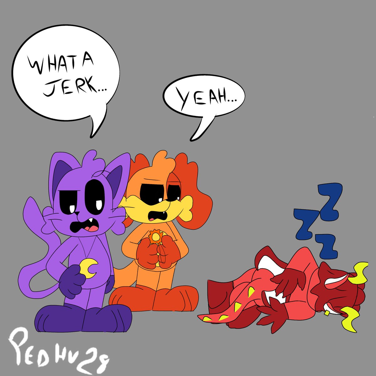 PedroHV280's tweet photo. » All Under Control!
Do not bully children.
Also, thanks for the 100 followers ♥️

Drawing idea by a person on Youtube

#SmilingCritters #NightmareCritters
#PoppyPlaytime #Catnap #Dogday
#SimonSmoke #Cartoon https://t.co/4nkHRJsycH
