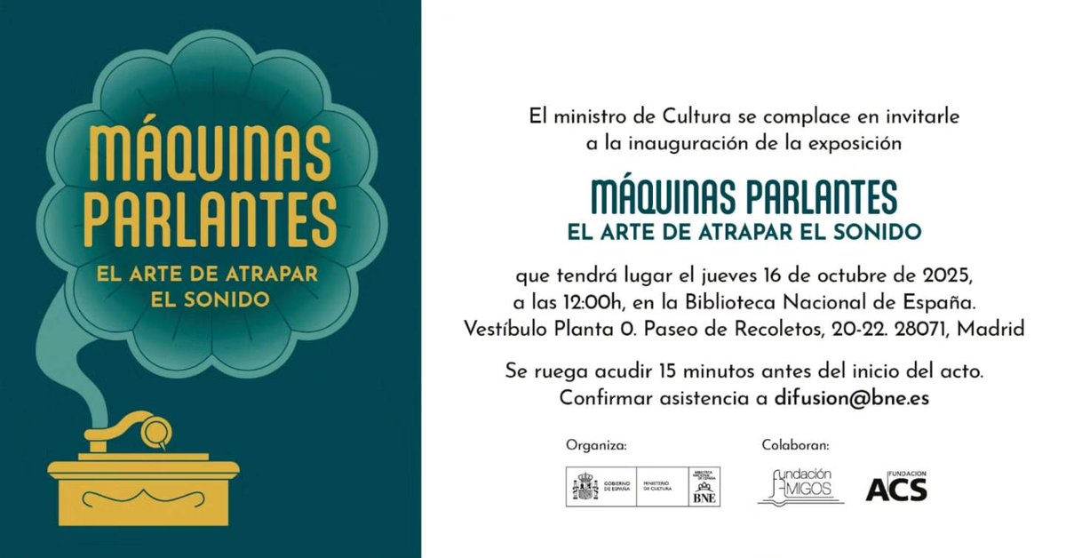 carlosmb1974's tweet photo. Preparando materiales para la exposición de la @bne_biblioteca "Máquinas parlantes. El arte de atrapar el sonido". Aparte de los documentos que la CCMB cede, también se aporta este Fonógrafo Edison M con accesorios Bettini y un Gramófono Berliner Gramophone
@CarlosColeccion https://t.co/RNyLKKSyFk