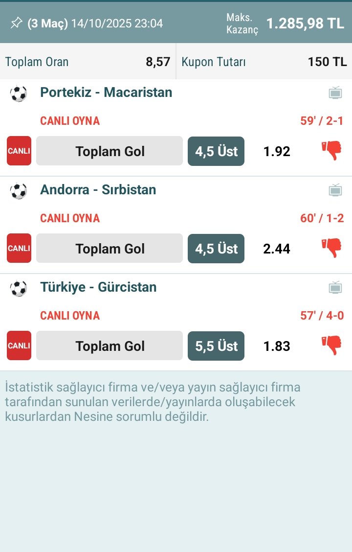 nes1nealonewolf's tweet photo. Zor ama imkansız değil ❌❌❌ Bol şans 😎😎😎😎🍀🍀🍀🍀🍀
#iddaa #iddaatahmin #nesine #kupondas #alonewolf34 #WorldCup2026 https://t.co/wLUvnkOwae